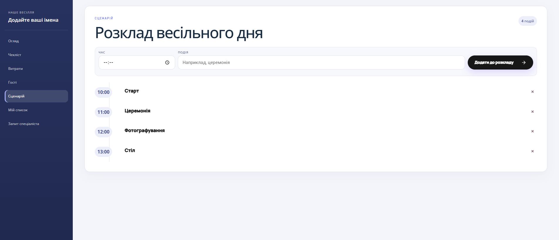 Ваша весільна команда